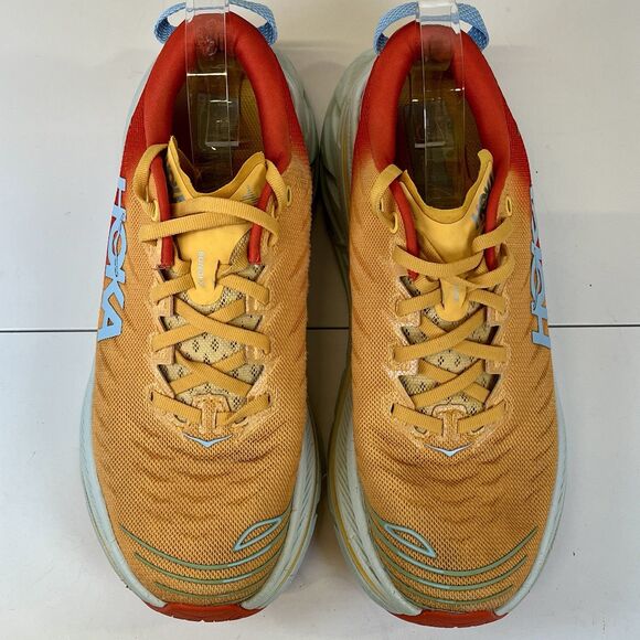 Hoka One One Bondi X Fiesta Amber Yellow Mens Size 9.5 .Running Workout Exercise - Picture 2 of 9